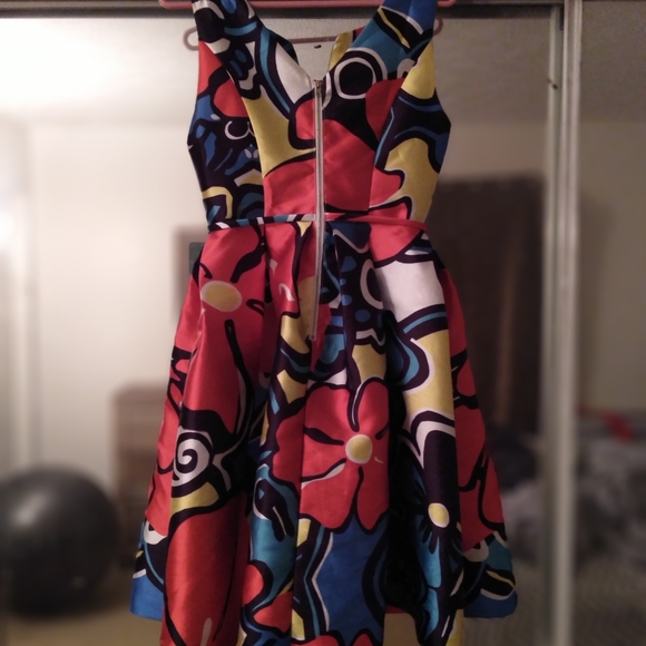 Garcia Women's Print Fit and Flare dress - Picture 2 of 4